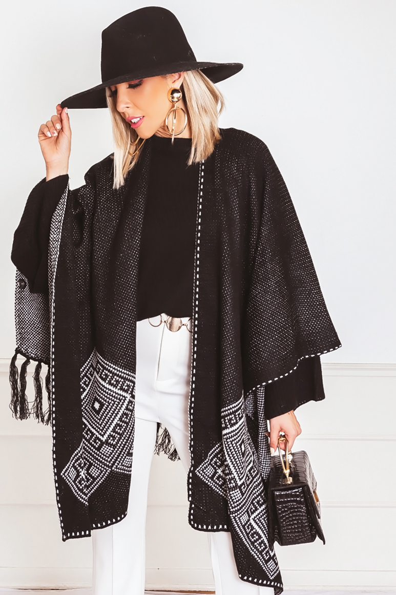 Sweater Poncho Cardigan