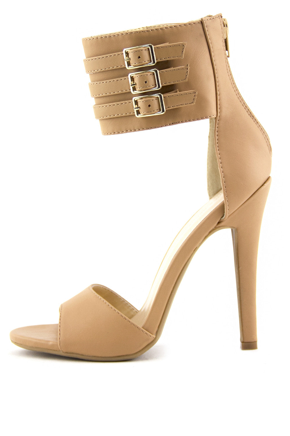 PHOEBE ANKLE STRAP HIGH HEEL SANDAL Camel Only Size 9 10 Left