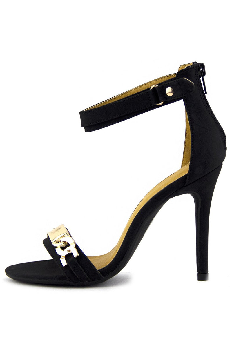 Cheap Women's Fashion Heels Shoes Single Strap High Heeled Black Shoes |  Joom