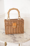 Small Straw Box Bag - Natural