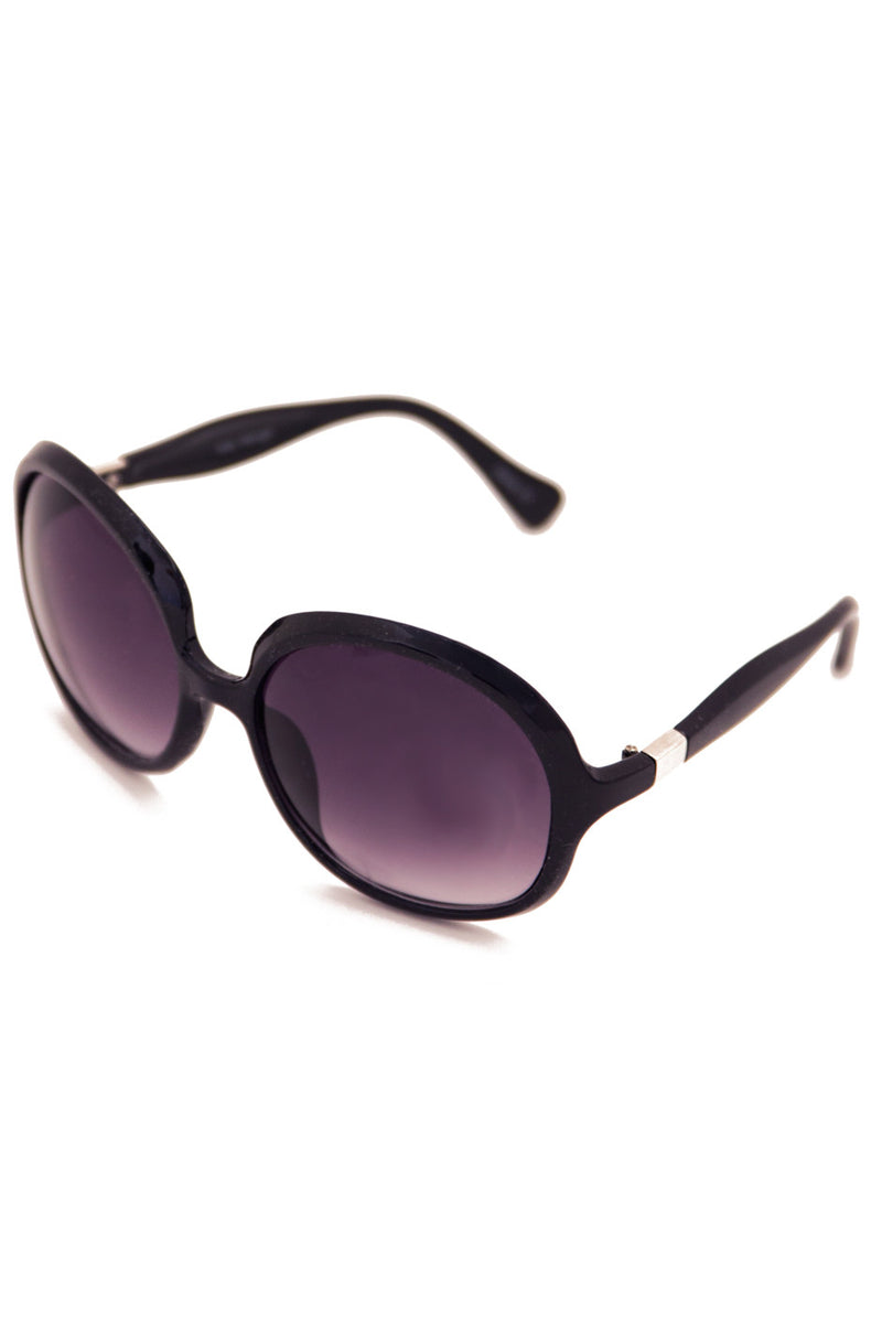 OVERSIZE OVAL FRAME SUNGLASSES - Black - Haute & Rebellious