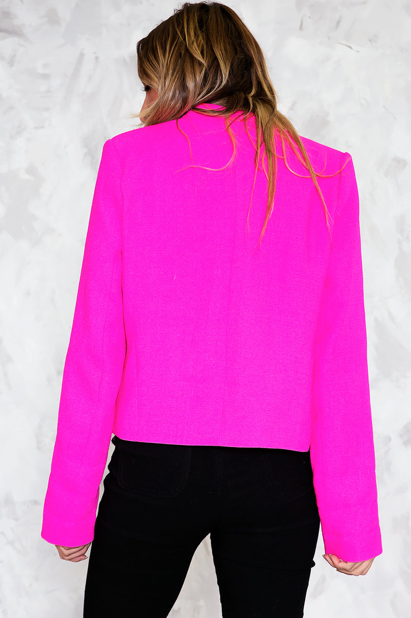 Neon Crop Blazer