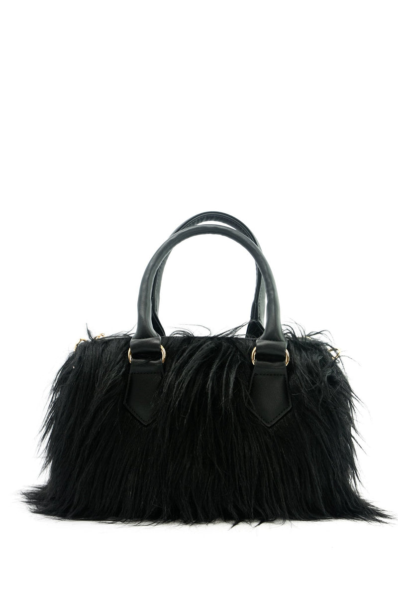Long Faux Fur Leather Handbag – Haute & Rebellious