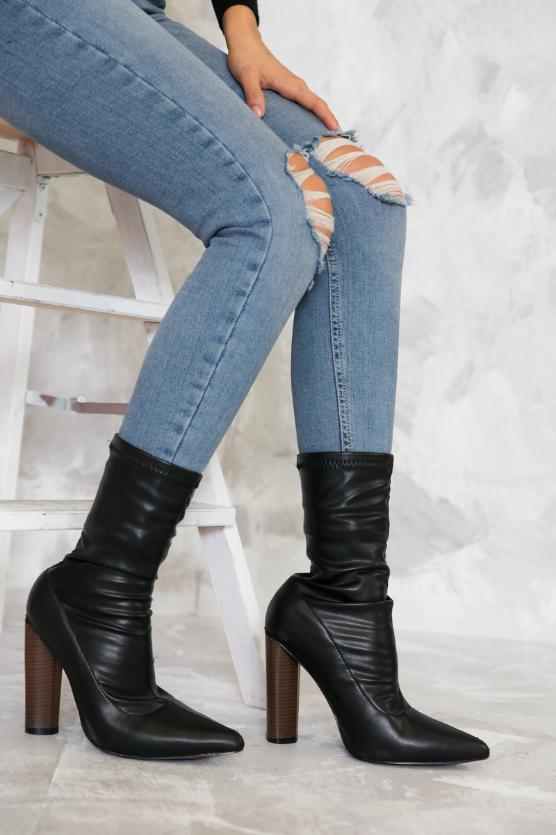 Pointy Sock Boots - Black – Haute & Rebellious