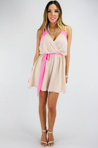 NEON BORDER CHIFFON DRESS - Haute & Rebellious